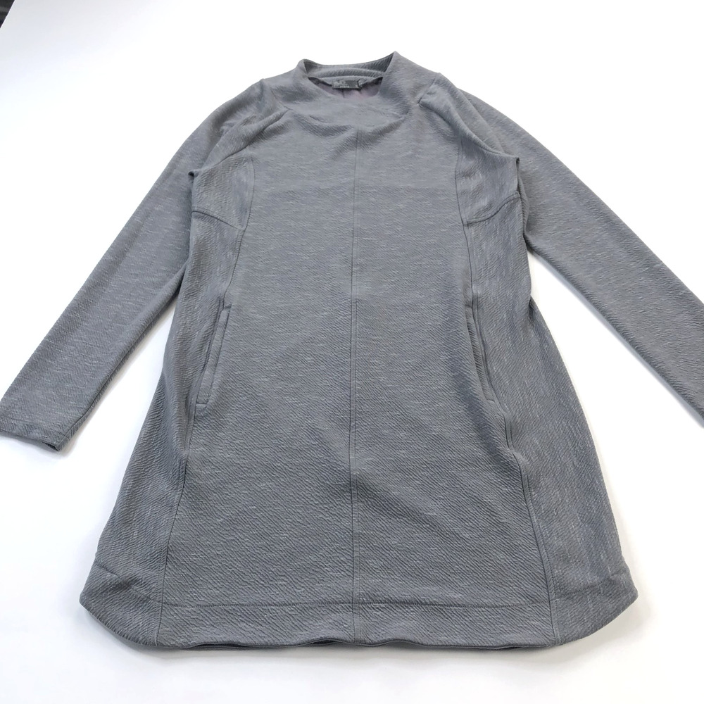Prana XL Sindri Shift Midi Mini Full Knee Sweater Dress Gray W33202163